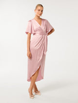 Carolina Satin Midi Dress Forever New