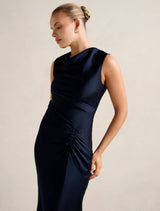 Ava Draped Satin Maxi Dress Forever New