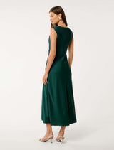 Ava Draped Satin Maxi Dress Forever New