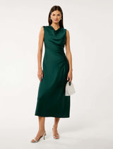 Ava Draped Satin Maxi Dress Forever New