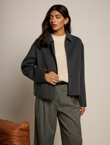 Eden Zip Through Felled Jacket Forever New