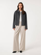 Eden Zip Through Felled Jacket Forever New