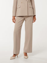 Aries Straight Leg Pants Neutral Suit Forever New