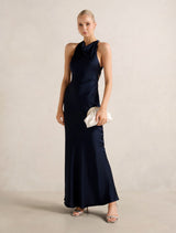 Audrey Satin Backless Maxi Dress Forever New
