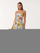 Phoebe Strapless Bubble Hem Mini Dress Forever New