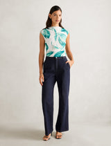 Mel Extended Sleeve Mesh Top Forever New