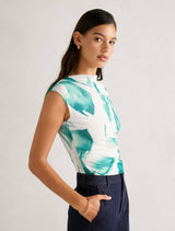 Mel Extended Sleeve Mesh Top Forever New