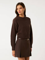 Matilda Knitted Crew Neck Sweater Forever New