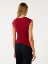 Tilda Ruched Shoulder Top Forever New