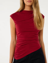 Tilda Ruched Shoulder Top Forever New