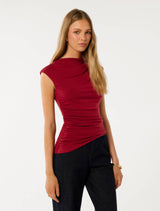 Tilda Ruched Shoulder Top Forever New