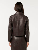 Codie Leather Jacket Forever New