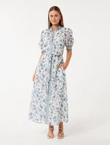 Rochelle Short Sleeve Midi Dress Rani Chintz Forever New