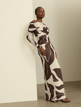 Kaia Ruched Mesh Bardot Top Forever New