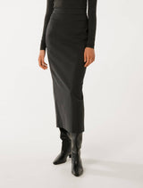 Aspen Tailored Midaxi Skirt Midnight Grey Set Forever New