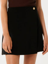 Ainsley Button Wrap Mini Skirt Black Forever New
