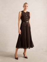 Daphne Waistcoat Knit Midi Dress Forever New