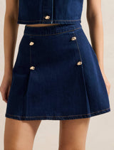 Elise Mini Denim Skirt Dark Wash Co-ord Forever New