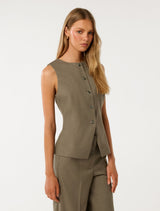 Toni High Neck Waistcoat Forever New