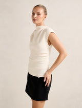 Leenah Grown On Neck Crepe Top Forever New