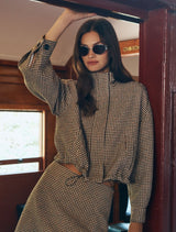 Kaia Check Crop Jacket Forever New