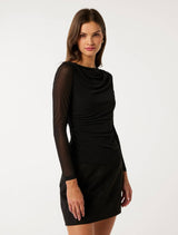 Raegan Ruched Mesh Top Forever New