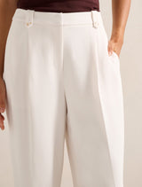 Desiree Button Straight Leg Pants Forever New