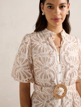 Valencia Broderie Shirt Dress Forever New