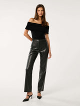 Bailee Vegan Leather Slim Pants Forever New