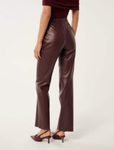 Bailee Vegan Leather Slim Pants Forever New