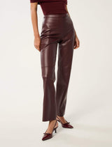 Bailee Vegan Leather Slim Pants Forever New