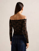Dylan Lace Bardot Top Forever New