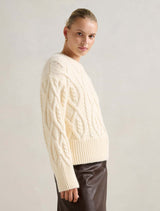 Audrina Cable Knit Sweater Forever New