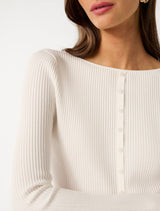 Abbie Split Front Knit Top Forever New