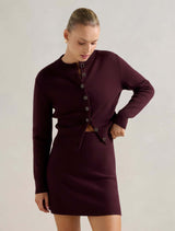 Ally Seam Detail Knitted Skirt Shiraz Forever New