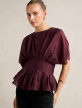Olive Pleated Top Forever New