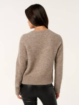 Ari Fluffy Crew Neck Sweater Forever New