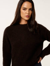 Ari Fluffy Crew Neck Sweater Forever New