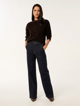 Ari Fluffy Crew Neck Sweater Forever New