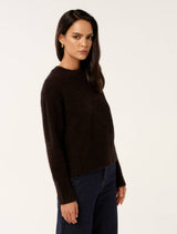 Ari Fluffy Crew Neck Sweater Forever New