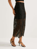 Lana Lace Midi Skirt Forever New