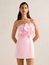 Tessa Flower Mini Dress Soft Pink Forever New