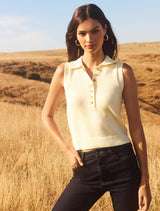 Ashlyn Button Collar Tabard Sweater Forever New