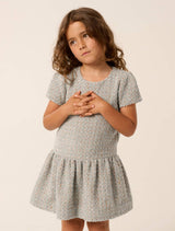 Lucinda Girls Drop Waist Dress Mint Tweed Forever New