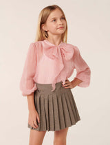 Darcee Teen Bow Blouse Pink Lemonade Forever New