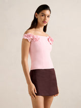 Faye Applique Bardot Top Forever New