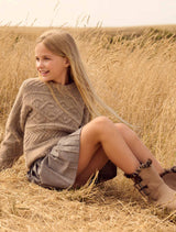 Ari Teen Cable Cropped Sweater Forever New