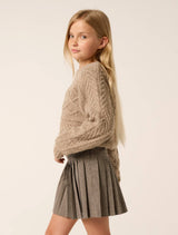 Ari Teen Cable Cropped Sweater