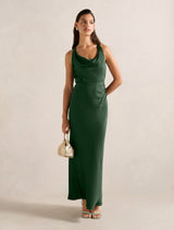 Allira Satin Cowl Neck Maxi Dress Ultra Hunter Forever New