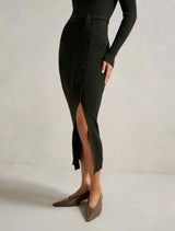 Kiara Button Detail Midi Dress Forever New